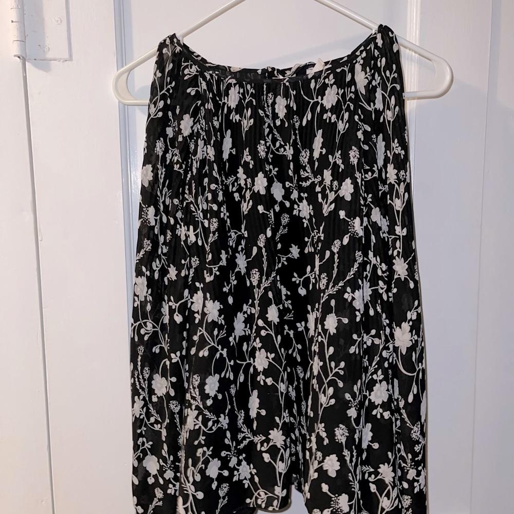 Floral open shoulder blouse